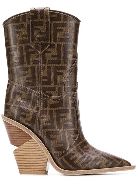 fendi booties with fur|fendi cowboy boots for women.